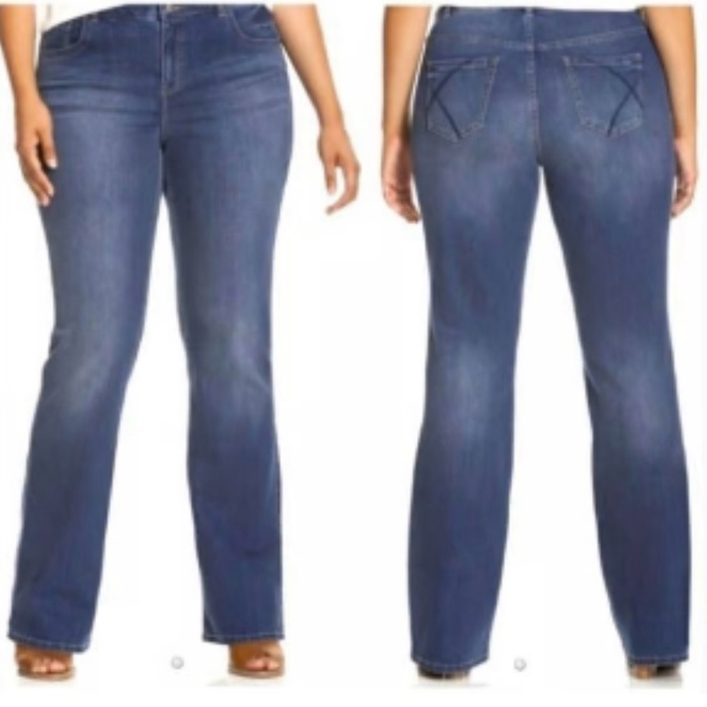 NWT Lane Bryant T3 Boot Cut Jeans, 14 Long, Blue